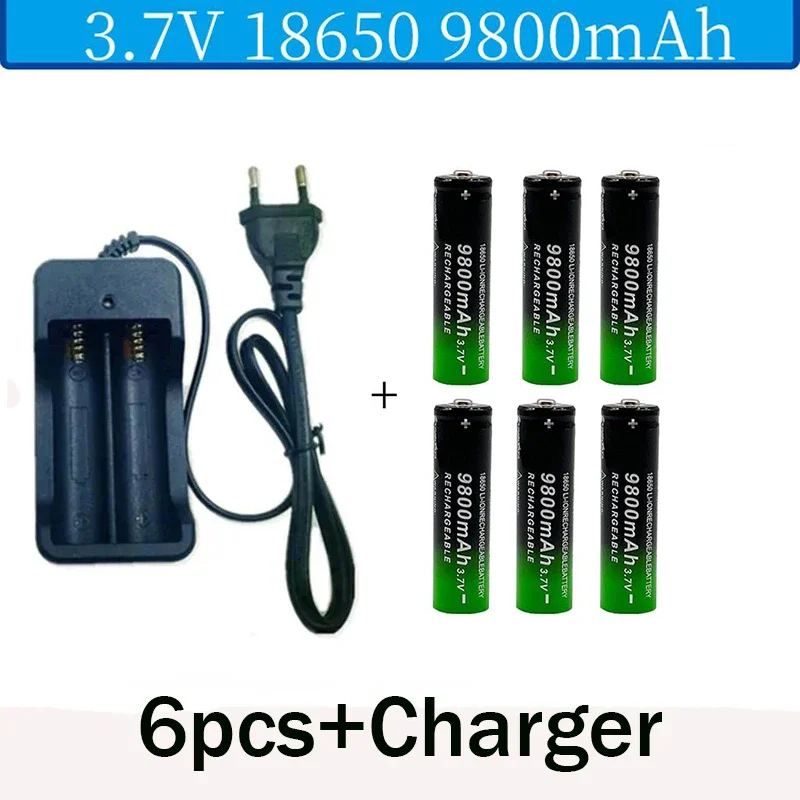 

Free Shipping Rechargeable BatteryOriginal 2023NEW Hot Selling18650Lithium-ion 3.7V 9800MAH Withcharger for MicrophoneComputers