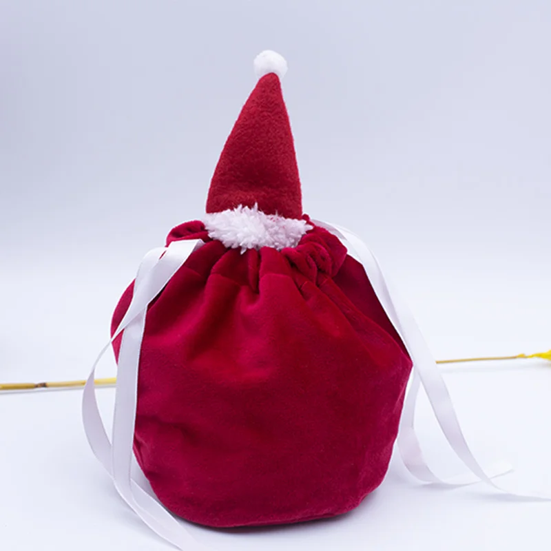 

Christmas Antlers Bags Red Santa Claus Velvet Draw String Candy Bags Gift Packing Bags Dropshipping Decoration 2023 Navidad
