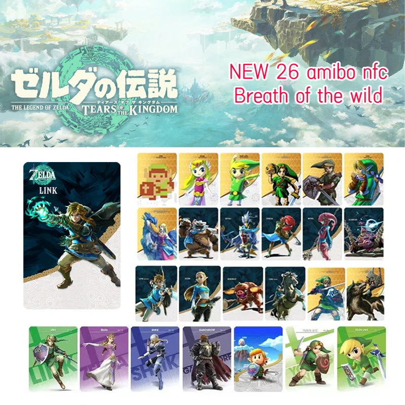 

Amiibo The Legend of Zelda Card Tears of The Kingdom Switch NFC Applicable To Breath of The Wild Skyward Sword Game Linkage Card