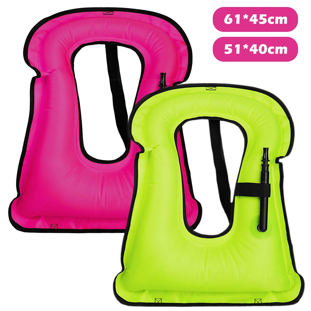 

Inflatable Snorkel Vest Swim Adults/Children Light Snorkeling Jacket Adjustable Buoyancy Aid Swimming Portable Life Jacket