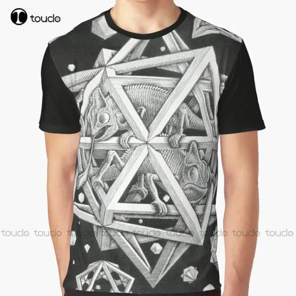 

Mc Escher Halftone Graphic T-Shirt Custom Aldult Teen Unisex Digital Printing Tee Shirts Custom Gift Xxs-5Xl Streetwear