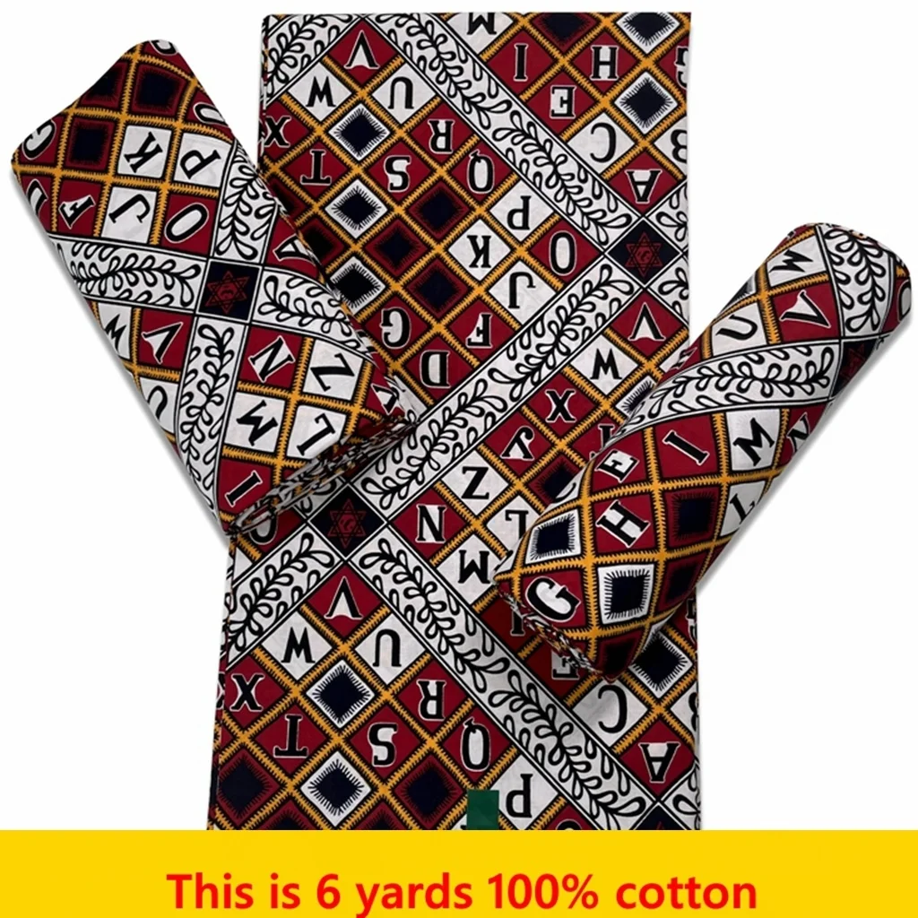 

Африканская восковая ткань, новейшие принты, 100% хлопок, материал для шитья, высокое качество, Нигерия, Анкара, воск 2022, принт для швейного платья