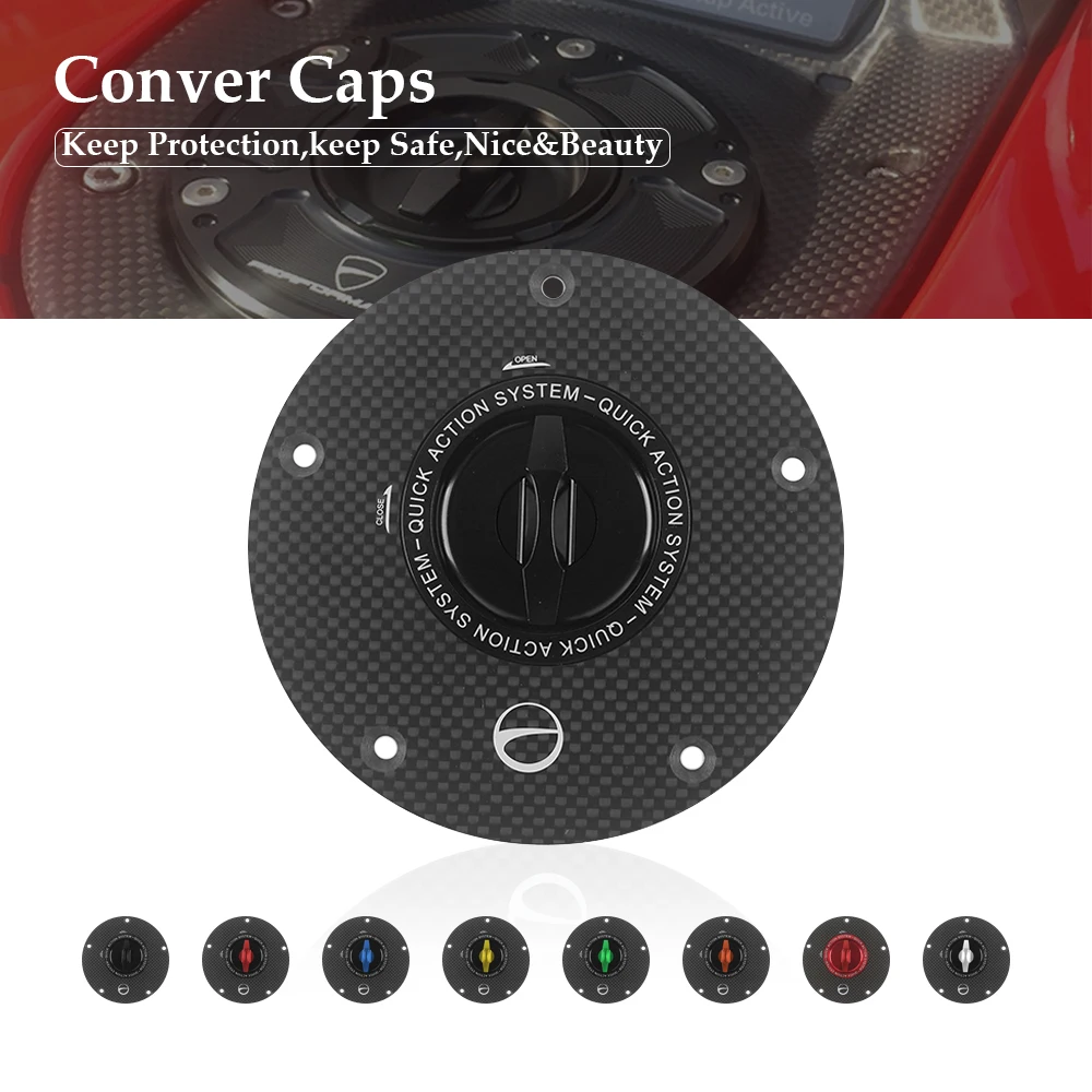 

Carbon Fiber Motorcycle Accessories Quick Release Key Fuel Tank Gas Oil Cap Cover for Honda CB190 CB1000R CB900 CB919 2008-2019