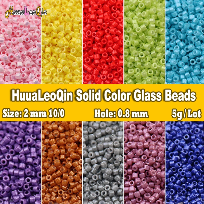 

365pcs 2mm Japan Opaque Tubular Glass Beads 10/0 Uniform Loose Spacer Seed Beads for Jewelry Making DIY Charms Sewing Embroidery