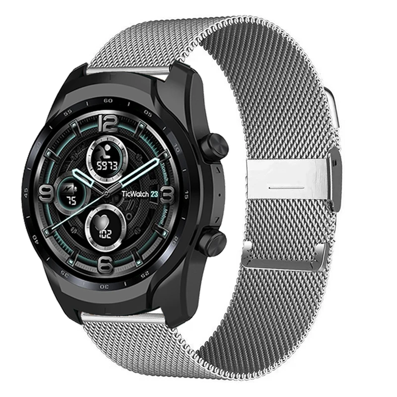 

Браслет из нержавеющей стали для смарт-часов TicWatch Pro 3/3 GPS LTE, 22 мм, металлический ремешок для смарт-часов TicWatch Pro 2020 E2 S2, аксессуары для ремешка