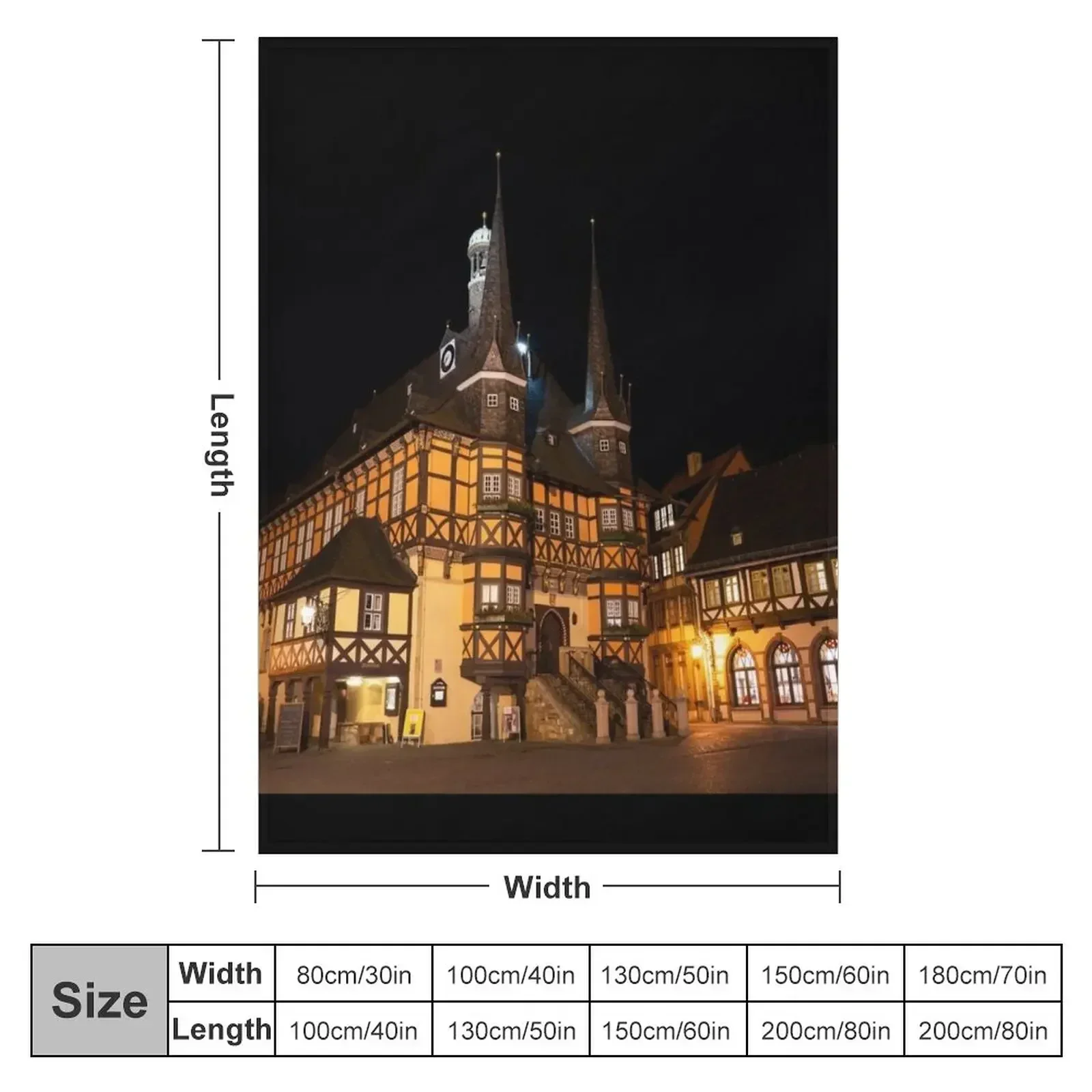 Новые покрывала Wernigerode Rathaus bei Nacht роскошные брендовые дизайнерские одеяла
