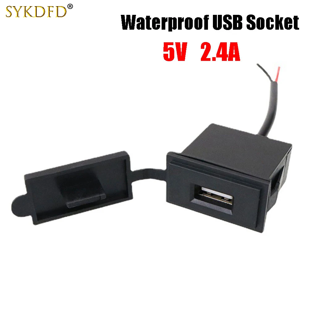 

Mini Usb Charger Socket 2.4A 12v For Motorcycle Auto Truck ATV Boat Car RV Bus Waterproof Power Adapter Outlet For All Phones