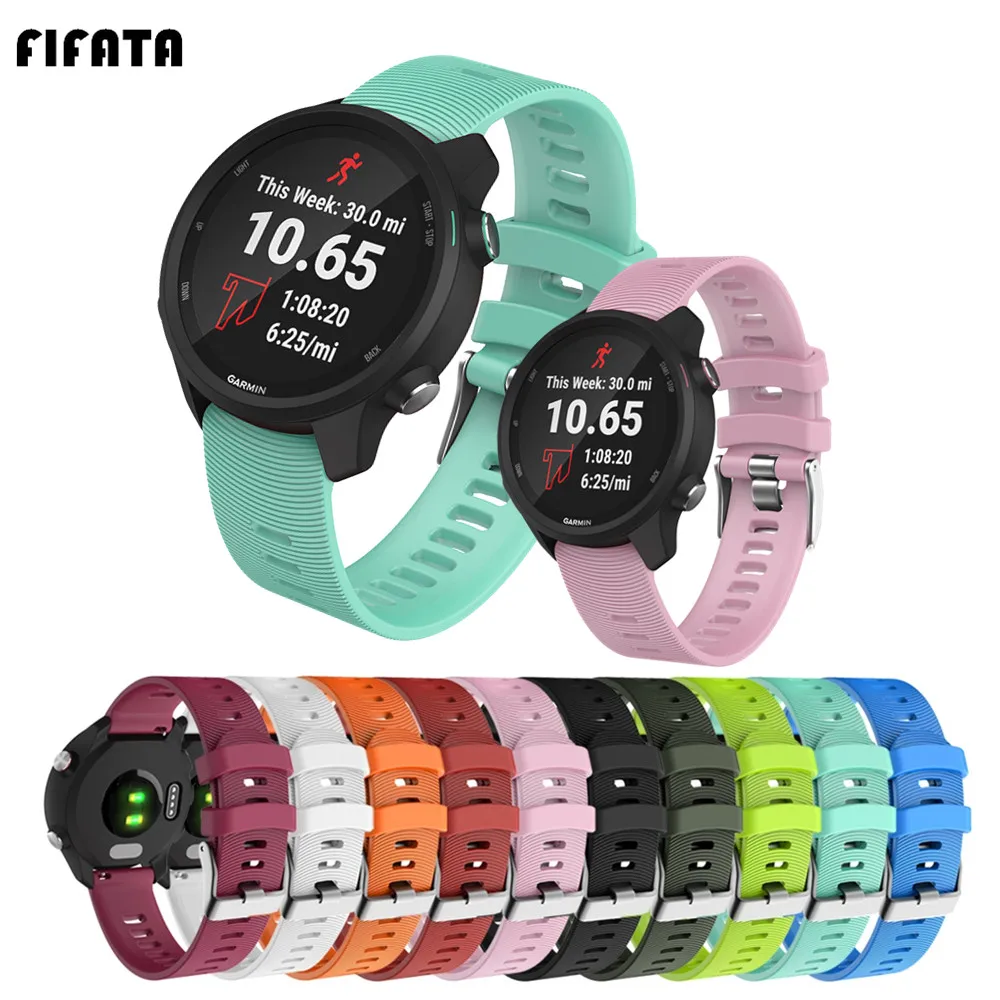 

FIFATA Bracelet Silicone Wrist Strap For Garmin Forerunner 245 245M 645 Vivoactive 3 Vivomove HR Venu Smart Watch Band Accessory