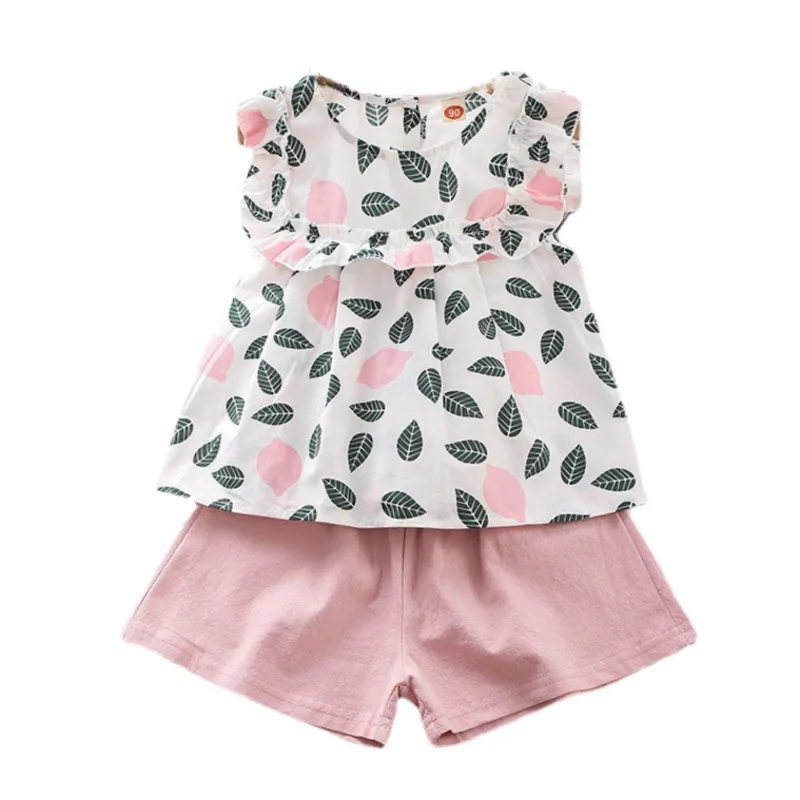 

New Summer Fashion Baby Girls Clothes Children Outfits Toddler Cute Vest Shorts 2Pcs/Sets Infant Casual Costume Kids Tracksuits
