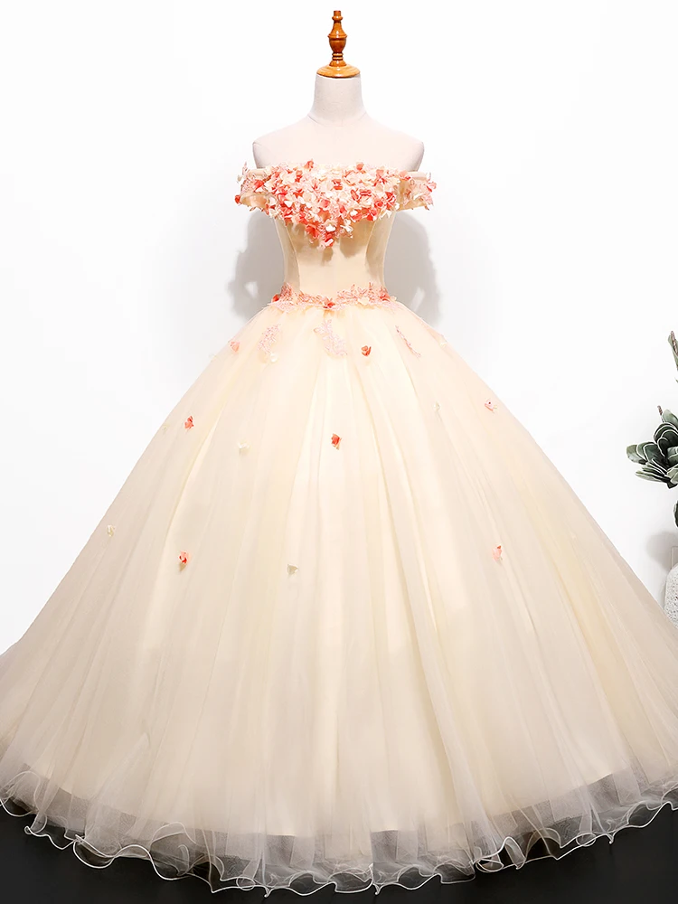 Фото Sonhar Vestidos, милые вечерние платья 15, платья Quinceanera, бальное платье, элегантное платье с открытыми плечами, 15-летнее платье по индивидуальному заказу №2