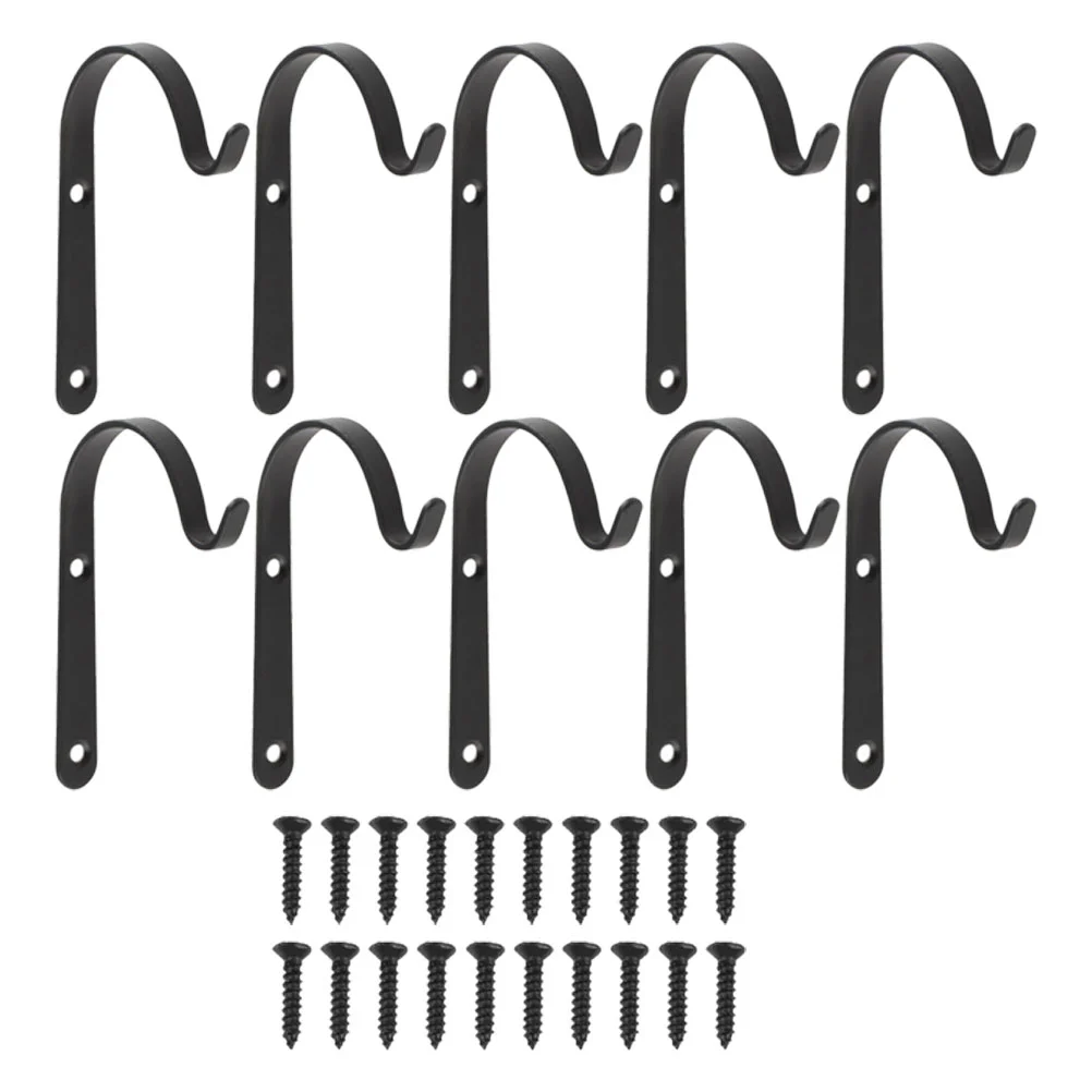 

10 Sets Hanging Plant Brackets Simple Metal Hook Holders Flowerpot Hanging Hooks