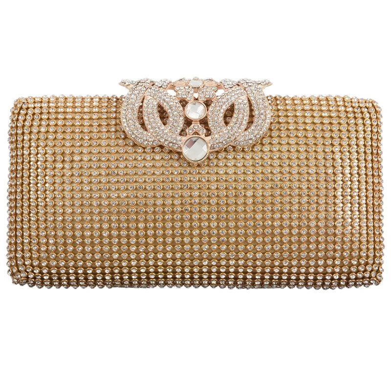 

Dazzling Rhinestone Encrusted Evening Bag Clutch Purse Party Bridal Prom