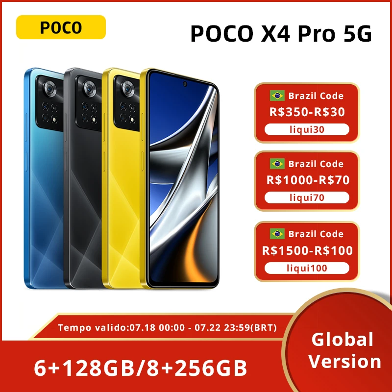 Global Version POCO X4 Pro 5G Smartphone Snapdragon 695 128GB/256GB 120Hz AMOLED Display NFC 108MP Camera 67W Turbo Charging