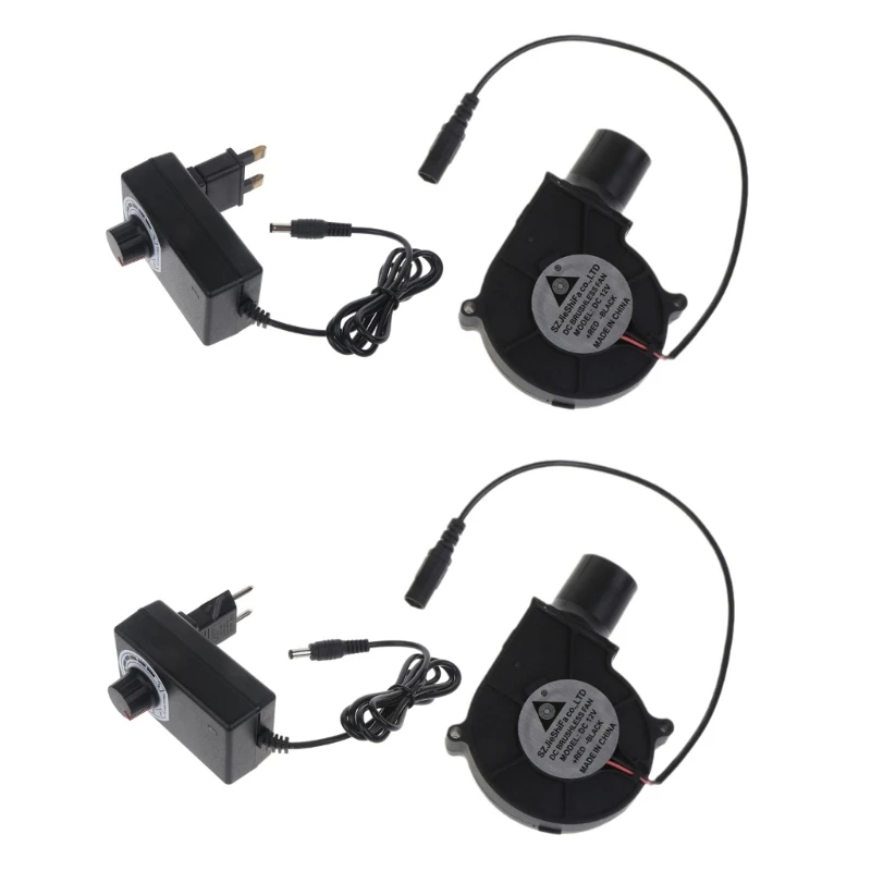 

BBQ Fan Air Blower Handheld Barbecue Air Fan 12V Lightweight Portable Fan UK/EU