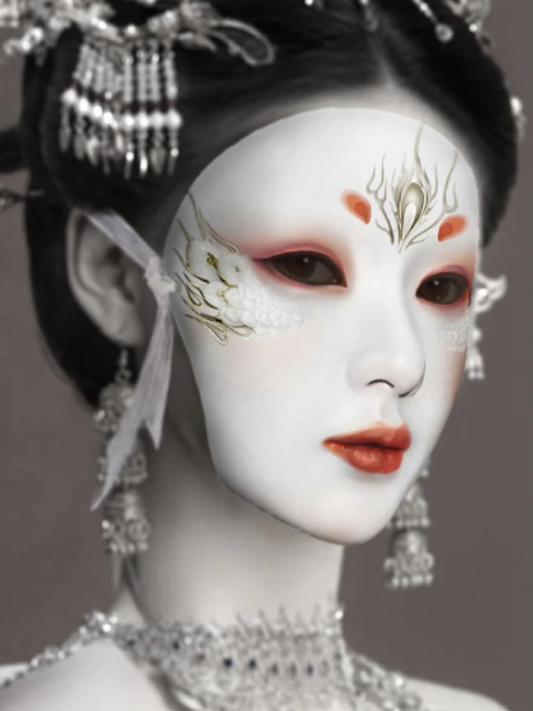 Маска в старинном стиле на все лицо для взрослых hanboa Cock Cos Hanfu старый костюм