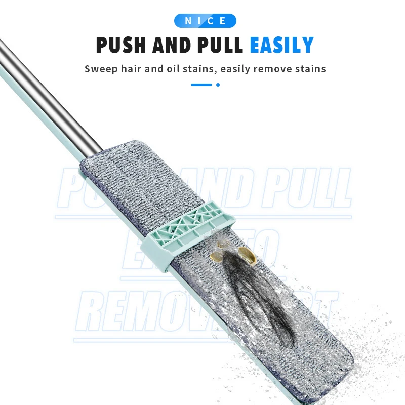 Швабра с 2 насадками из микрофибры вращающаяся на 360 градусов | Дом и сад