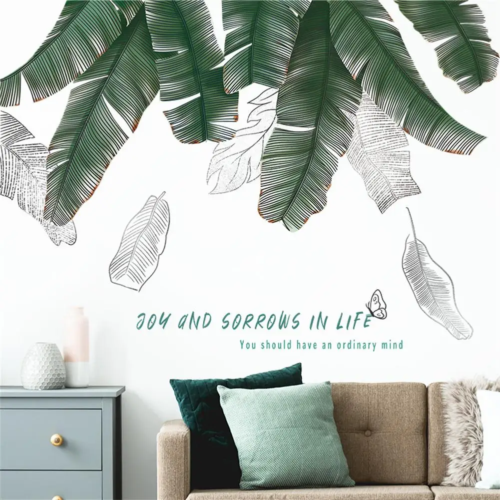 

Наклейки на стену с тропическими растениями, 2 листа