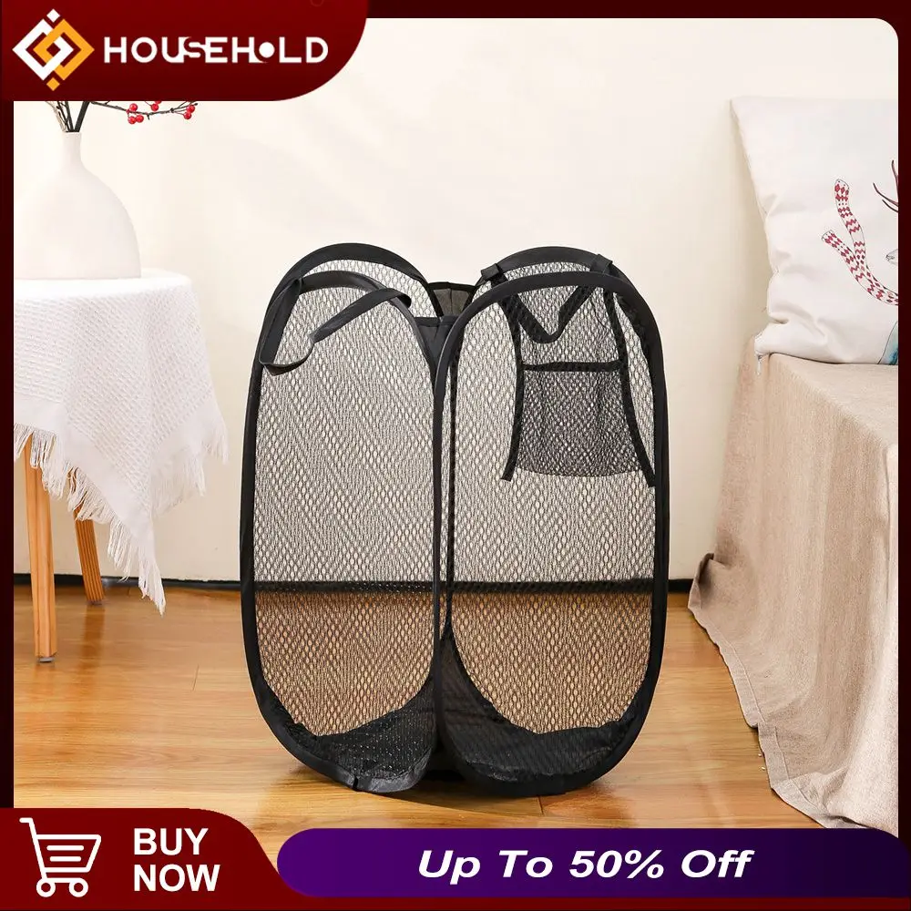 

Foldable Dirty Clothes Organizer Durable High Fitness Mesh -up Square Laundry Basket Wide Application Range High Quality