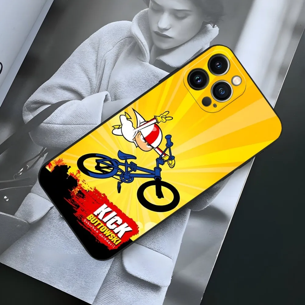 Cute Kick Buttowski cartoon Phone Case for iphone 15 14 Pro 13 Mini 11 12 Max Xr X Xs 7 8 Plus Cover