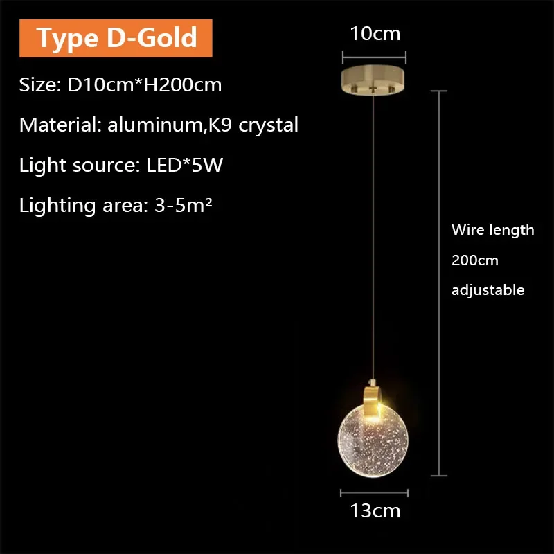 

Хрустальная Подвесная лампа в скандинавском стиле, люстра для гостиной, столовой, спальни, прикроватная лампа, домашний декор, светильник с блеском