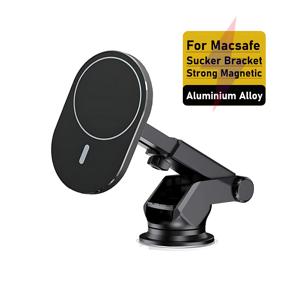 Магнитное автомобильное беспроводное зарядное устройство на присоске для Macsafe