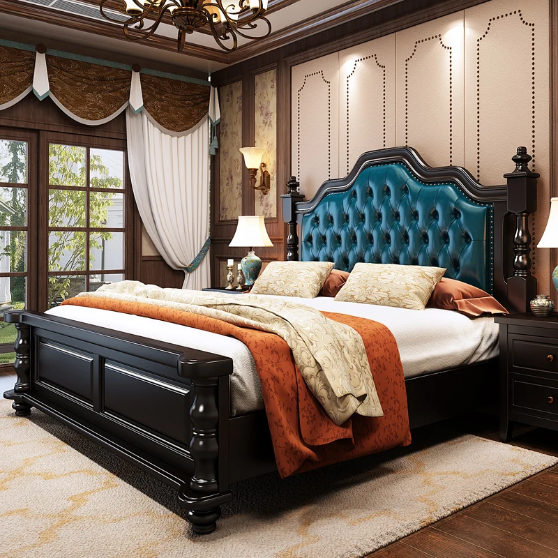 Двуспальная кровать размера King Size современная элегантная роскошная принцессы