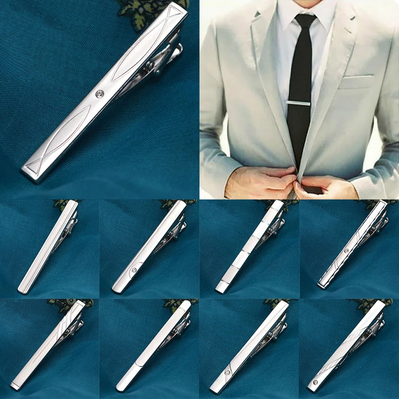 

Fashion Tie Clips Metal Necktie Clasps For Wedding Ceremony Men's Necktie Tie Pins Tie Clasps Business Necktie Accessories