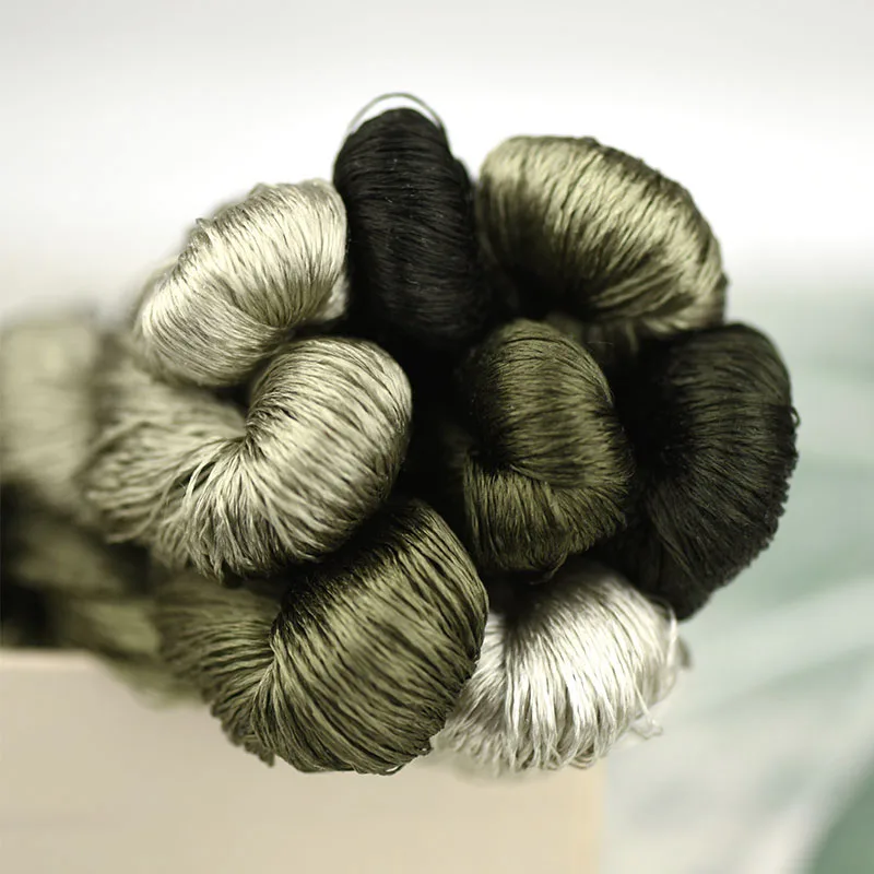 Шелковая нить для вышивки/100% нить/ручная вышивка крестиком/темно-зеленая/8 чистых