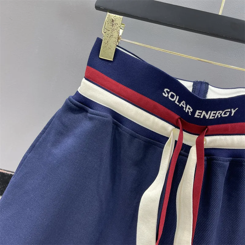 Drawstring Casual Sports Shorts Women 2023 Summer New Foreign Style Color High Waist Loose A Line Wide Leg Pants Booty Shorts