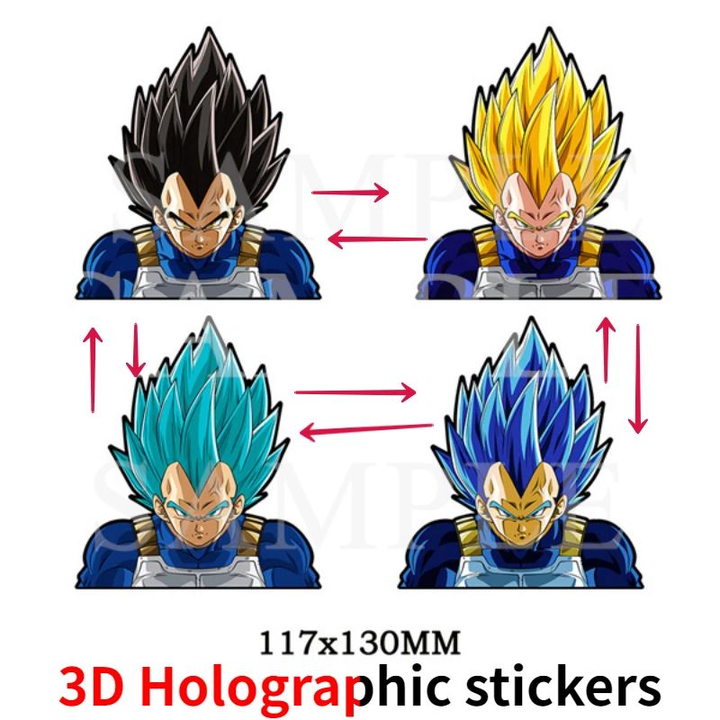 

1PCS 3D Holographic Sticker DRAGON BALL Son Gohan Dynamic Magic Creative Waterproof Car Sticker Notebook Luggage Decoration