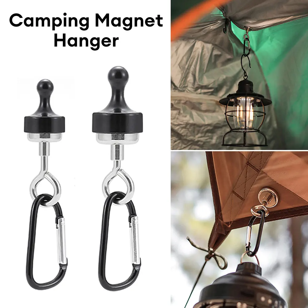 

Camping Magnetic Hook Outdoor Tent Canopy Carabiner Snap Clip D Type Lock Hanging Buckle Hook Magnet Hanger Canopy Accessories