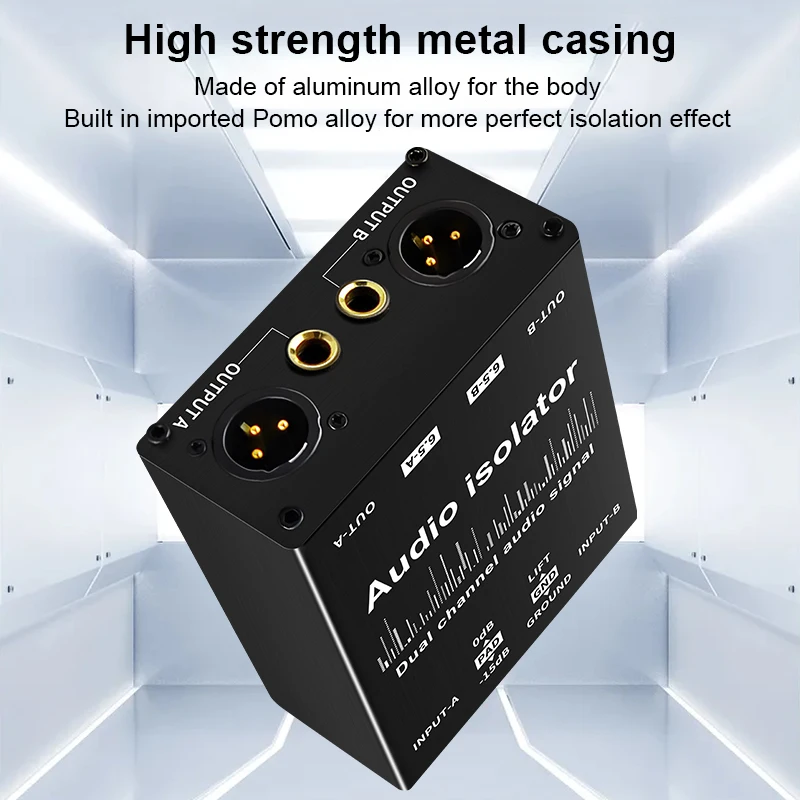 Фото Двухканальный пассивный генератор шумоподавления XLR/RCA/TS/TRS, профессиональный изолятор земляных петель и фильтр шума Pro X2 для автомобильной аудиосистемы и прямых трансляций №5