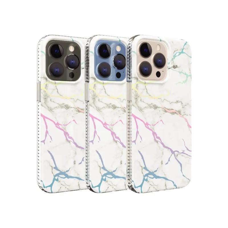 2023 new for White Iridescent Marble Phone Case for iPhone 13 Pro