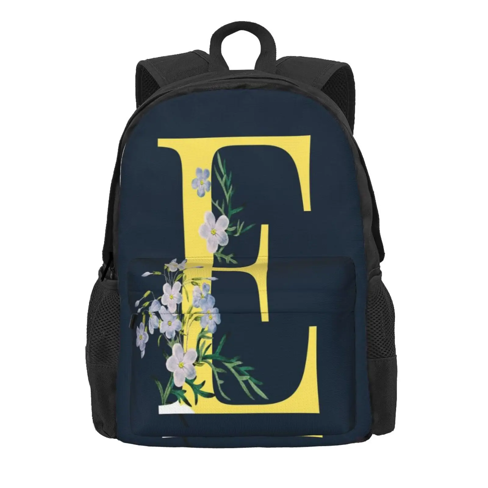 

26 Initials Flower 11 school bags Female Bag Backpack Black Ita Bag Travel Bags Travel Bag Bagpack