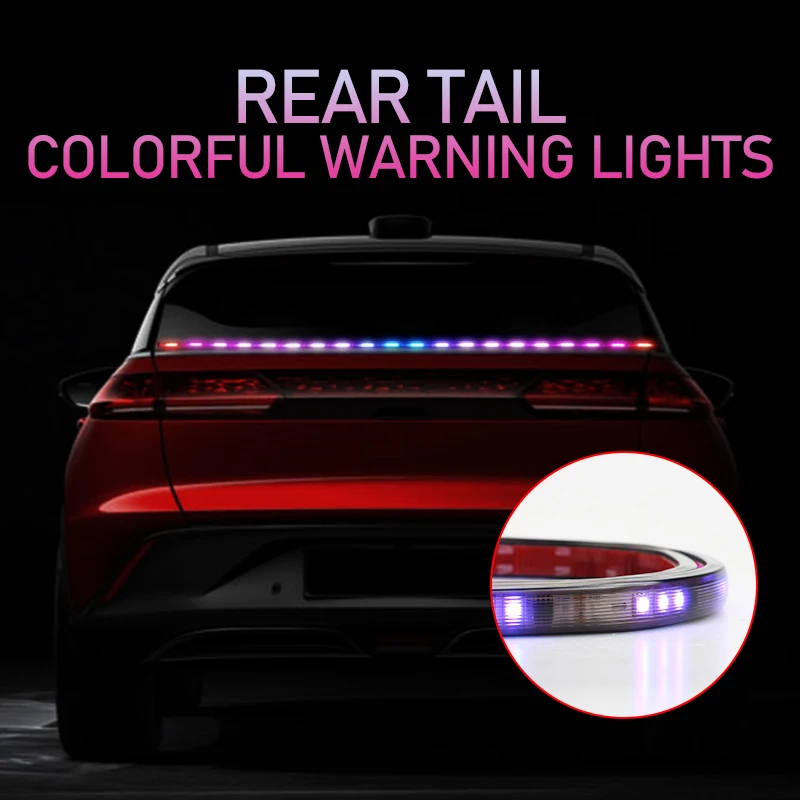 

Car Rear Tail Light Les Strip Colorful Backlight Brake Driving Turn Signal Lights Daytime Running Lamp Atmosphere Lamp 12V/24V