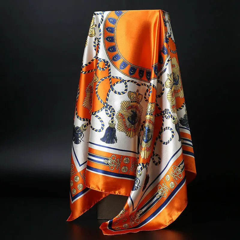 

274 Luxury brand number 1854 classic scarf fashion imitation silk classic badge hairband streamer belt ladies WJ20050