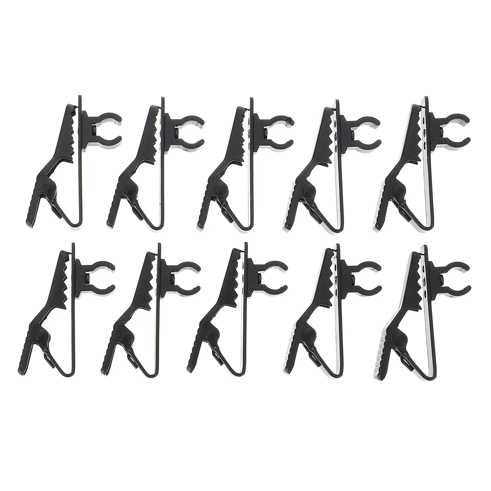

10 Pcs Microphone Lavalier Accessories Clip Wireless Mini Tie Clips Iron Metal Stand