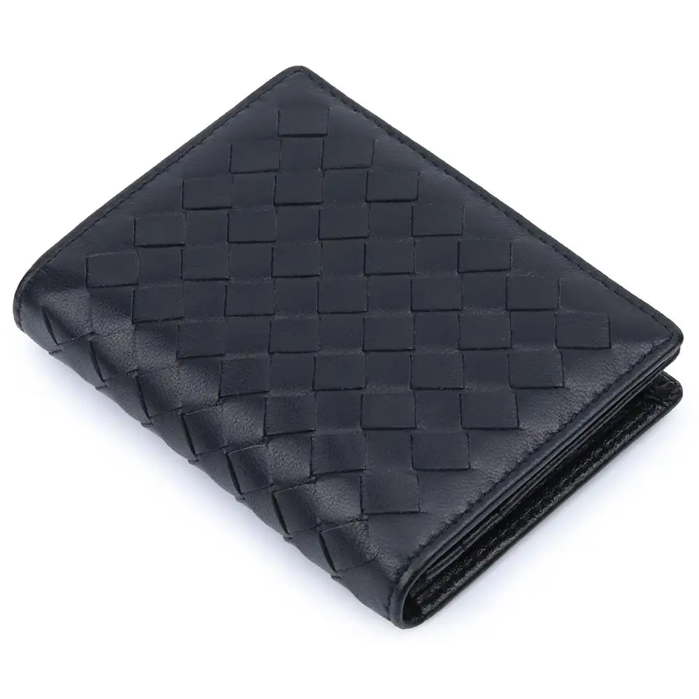 Xiaomi Luxurious Hand Made Soft Sheep Skin Knitting Card Wallet Genuine Leather Hot Brand Business Card Holders Unisex Card Case