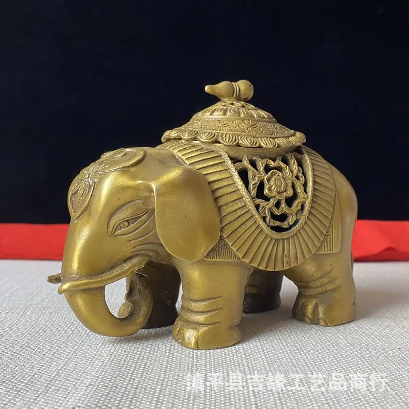 Курильница в виде слона антикварные разные старые латунные украшения