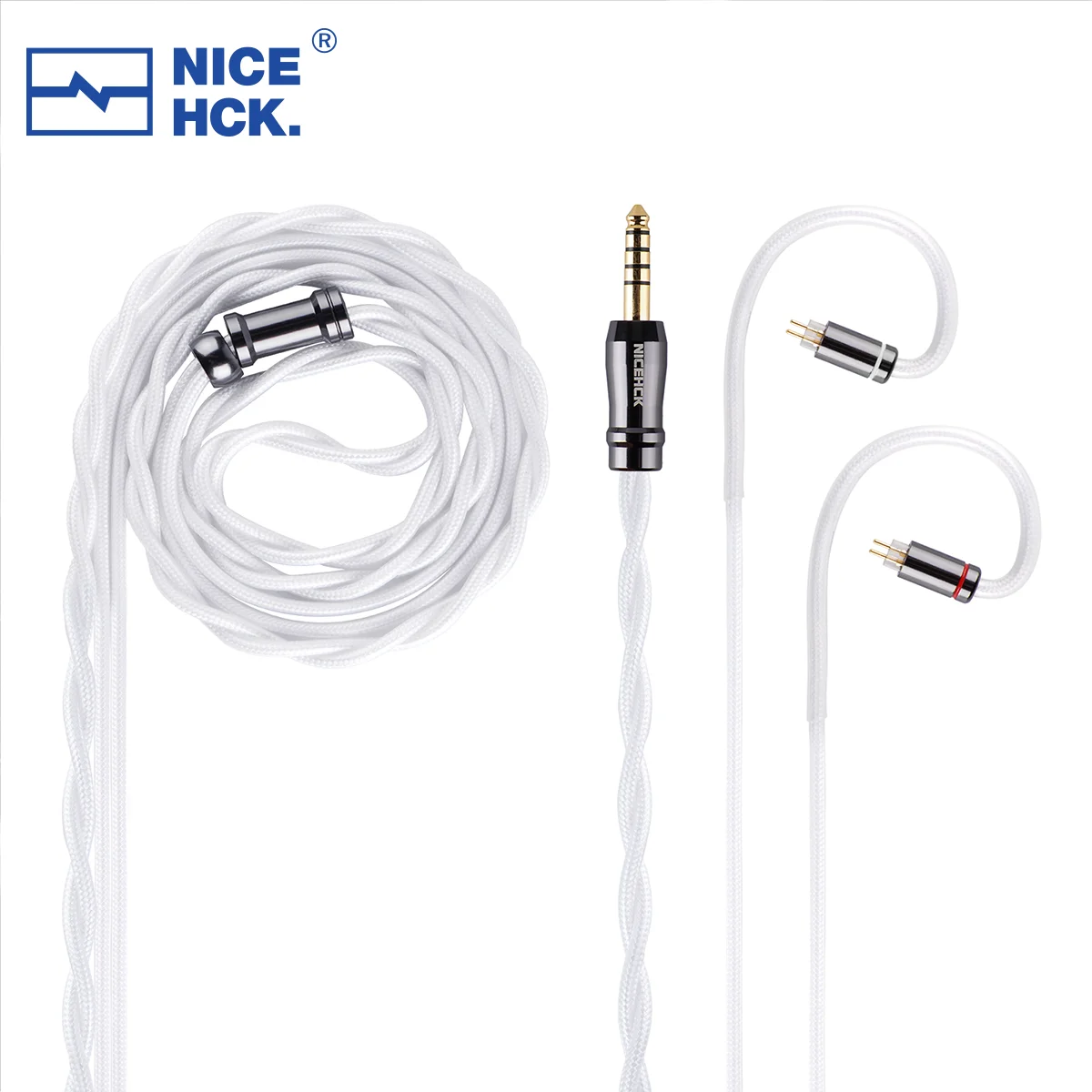 Фото Кабель для обновления наушников NiceHCK SnowWings Hi-Fi, 24-каратный позолоченный двухслойный провод для DaVinci Delci Explorer 4U №2