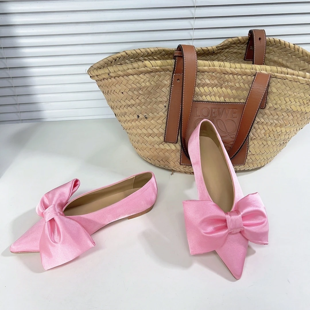 2024 Весна и осень Новое корейское издание Маленькие туфли с острым носком на