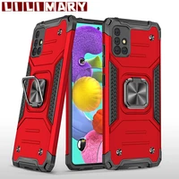 shockproof armor phone case for samsung a50 a51 a52 a53 a70 a71 a72 a73 car holder with ring protection cover for galaxy a82 a90