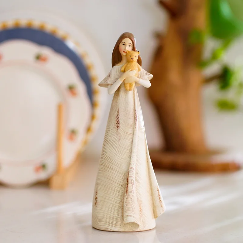 

Resin Crafts Decoration Home Decoration Angel Figure Statue Creative Decoration Birthday Gift Table Decoration