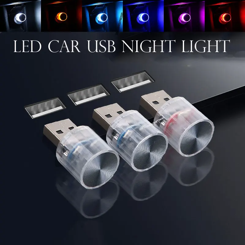 

Mini USB Night Led Light Car Interior Decorative Lamps Foot Lighting Portable RGB Party Decor Lamp Auto Interior Ambient Lights