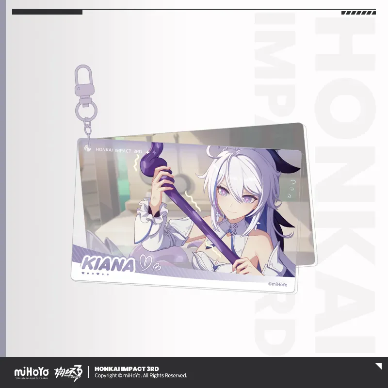 Фото [Подлинный] Honkai Impact 3-й официальный товар miHoYo, оригинальная тематическая серия CG, акриловый кулон, брелок Elysia Mobius Kiana, косплей №4