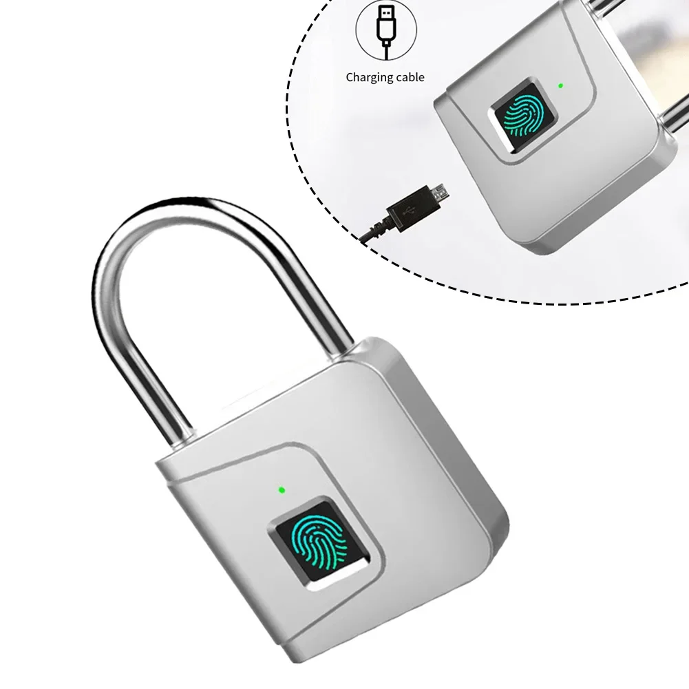 Замок с отпечатками пальцев цинковый сплав USB-перезаряжаемая литиевая батарея