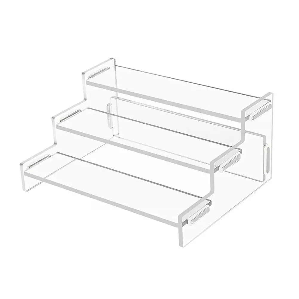 

3 Tier Clear Acrylic Display Stand For Organizer Figures Display Riser Decoration And Cupcake Shelf K5h7