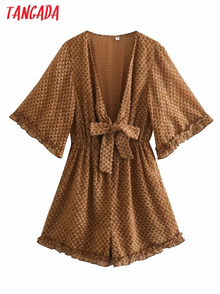 

Комбинезон женский с бантом и коротким рукавом, 1F88