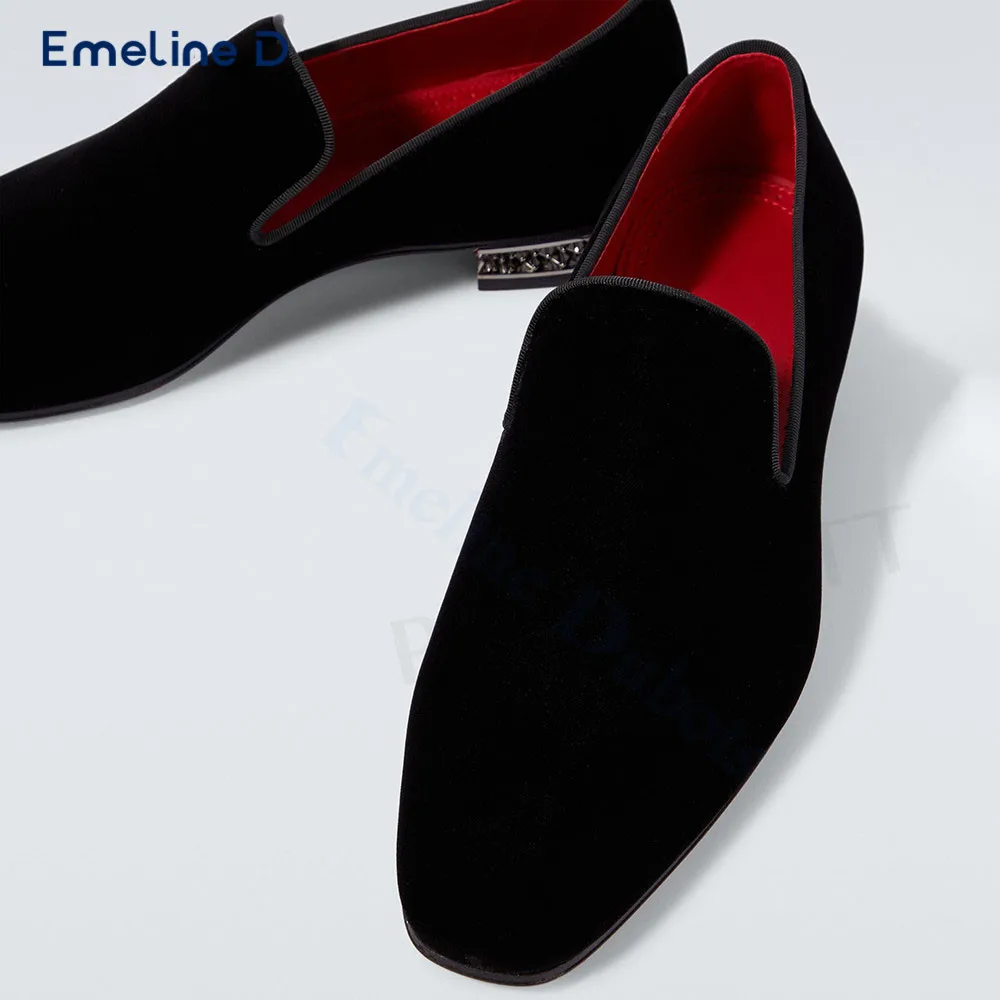 Черные замшевые однотонные лоферы высокого качества деловая повседневная обувь