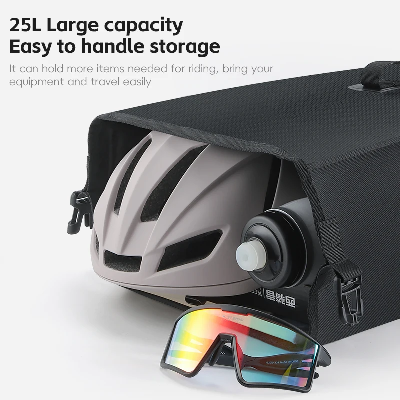 WEST BIKING 25L велосипедная сумка Pannier полностью водонепроницаемая портативная